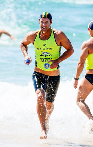 Wes Berg Pro Surf Ironman running in the NutriGrain Ironman Series in 2017